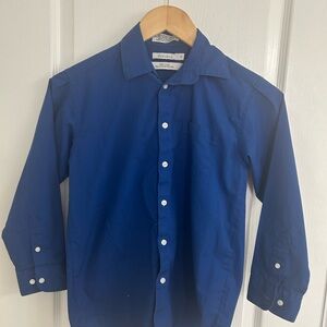 Perry Ellis Blue Button Down Shirt Tailored Fit